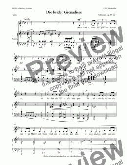 page one of Die beiden Grenadiere Op.49, no.1