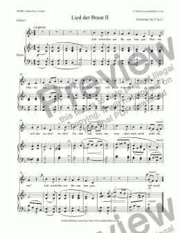page one of Lied der Braut II Op.25 no.12