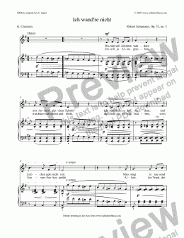 page one of Ich wander’ nicht  Op. 51, no. 3
