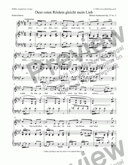 page one of Dem roten Röslein gleicht mein Lieb  Op. 27 no. 2