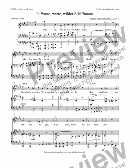 page one of Warte, warte, wilder Schiffmann  Op. 24 no. 6