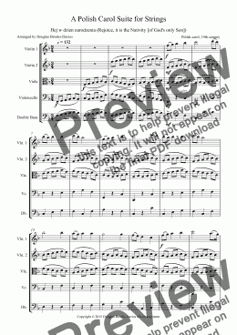 page one of CHRISTMAS CAROLS FROM POLAND FOR STRING ENSEMBLE (SET 2)