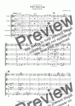 page one of Fabs final song - Ballad - Jazz - String Orchestra