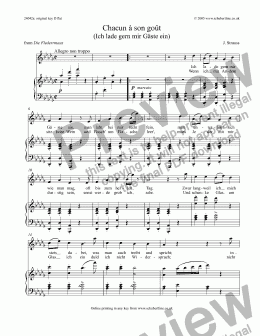 page one of Chacun à son goût (Ich lade gern mir Gäste ein) [Die Fledermaus: mezzo]