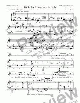 page one of Dal labbro il canto estasiato vola [Falstaff: tenor]