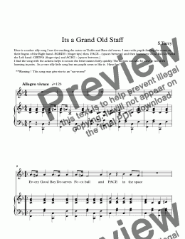 page one of Its a Grand Old Staff