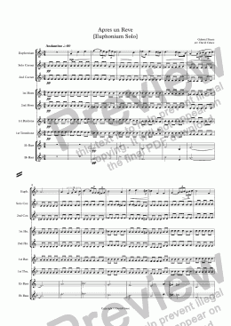 page one of Apres un Reve [Euphonium Solo]