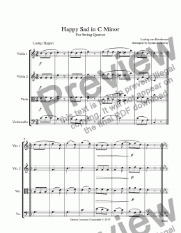 page one of Happy Sad in C Minor