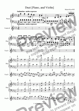 page one of Duet  [Piano, and Violin]