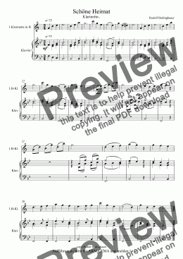page one of Schöne Heimat (Klavier-Klarinette) easy