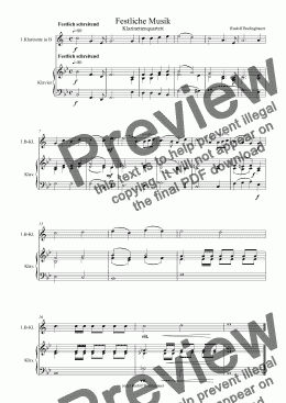 page one of Festliche Musik Klarinette in B-Klavier