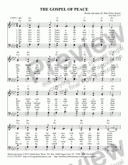 page one of The Gospel of Peace - Hymn 