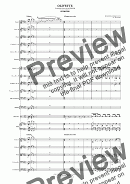 page one of Olivette Overture