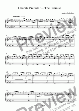 page one of Chorale Prelude - The Promise(3)