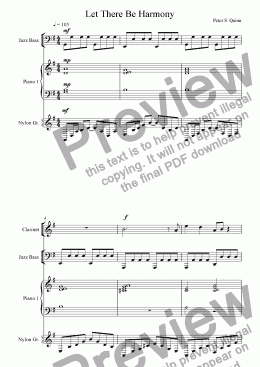 page one of Let There Be Harmony