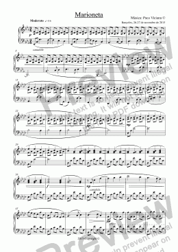 page one of 279-Marioneta (piano version)