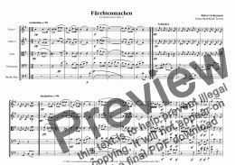 page one of Fürchtenmachen for String Orchestra