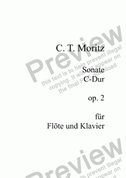 page one of Moritz, C. T., Flötensonate op. 2