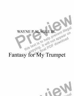 page one of Fantasy for My Trumpet