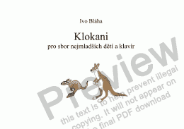 page one of KLOKANI pro sbor nejmladších dětí a klavír (Czech words)
