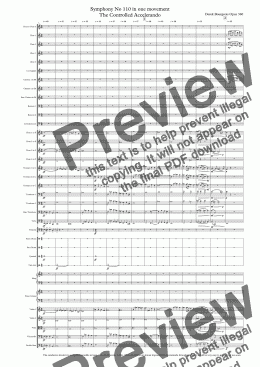 page one of Symphony No 110 in one movement