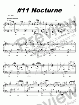 page one of Nocturne in B minor (Night Piece #11)
