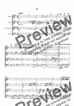 page one of Woodwind Quartet (Mov.II)