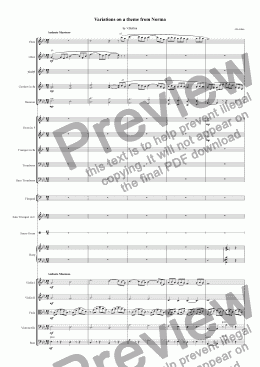 page one of Variations on a theme from Norma
