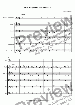 page one of Double Bass Concertino I