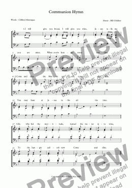 page one of Communion Hymn