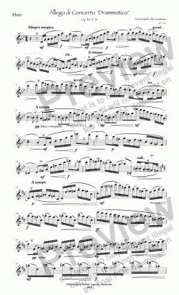 page one of Lorenzo Allegro di Concerto "Drammatico" Op 34 N° 14
