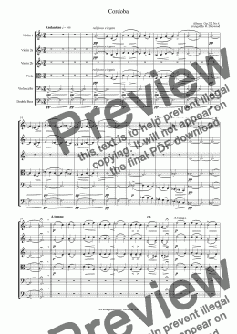page one of Albeniz - Cordoba for String Orchestra