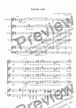page one of Send the Light - Choir