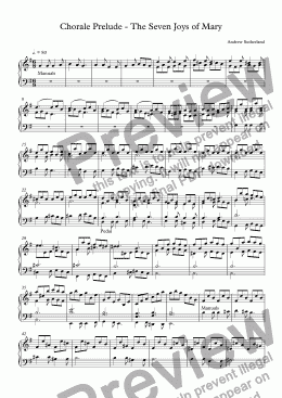 page one of Chorale Prelude - The Seven Joys of Mary