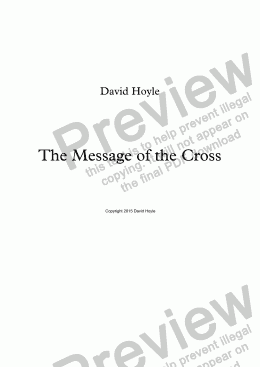 page one of The Message of the Cross