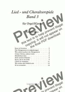 page one of Lied-und Choralvorspiele Band 3