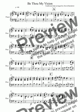 page one of Be Thou My Vision for Solo Piano