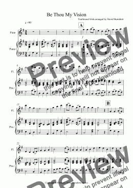 page one of Be Thou My Vision for Flute and Piano