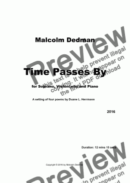 page one of Time Passes By