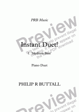 page one of Instant Duet! - 1. 'Medium Beat'