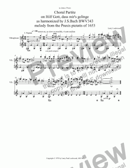 page one of Chorale Partite for solo vibraphone & marimba