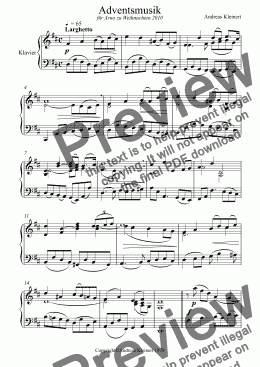 page one of ADVENT MUSIC
