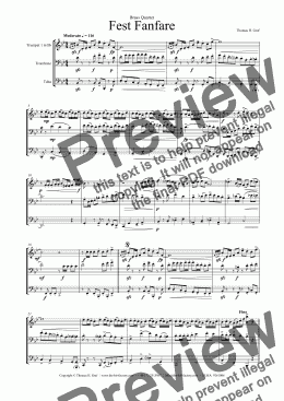 page one of Fest Fanfare - Classical Festive Fanfare - Opener - Brass Quartet