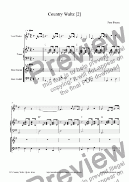 page one of Country Waltz [2] 3 guitars+Pno