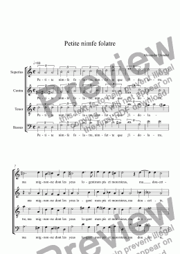 page one of Petite nimfe folatre (Utendal)