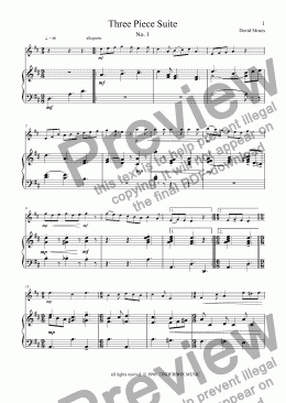 page one of THREE PIECE SUITE