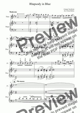 page one of Rhapsody in Blue (Themes)