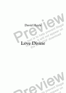page one of Love Divine