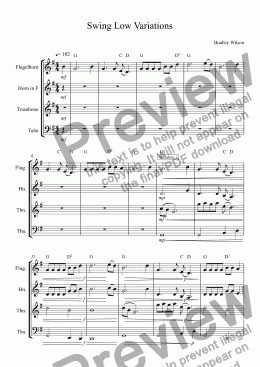 page one of Swing Low Variations