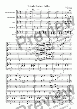 page one of Tritsch-Tratsch Polka (Strauss jr)
